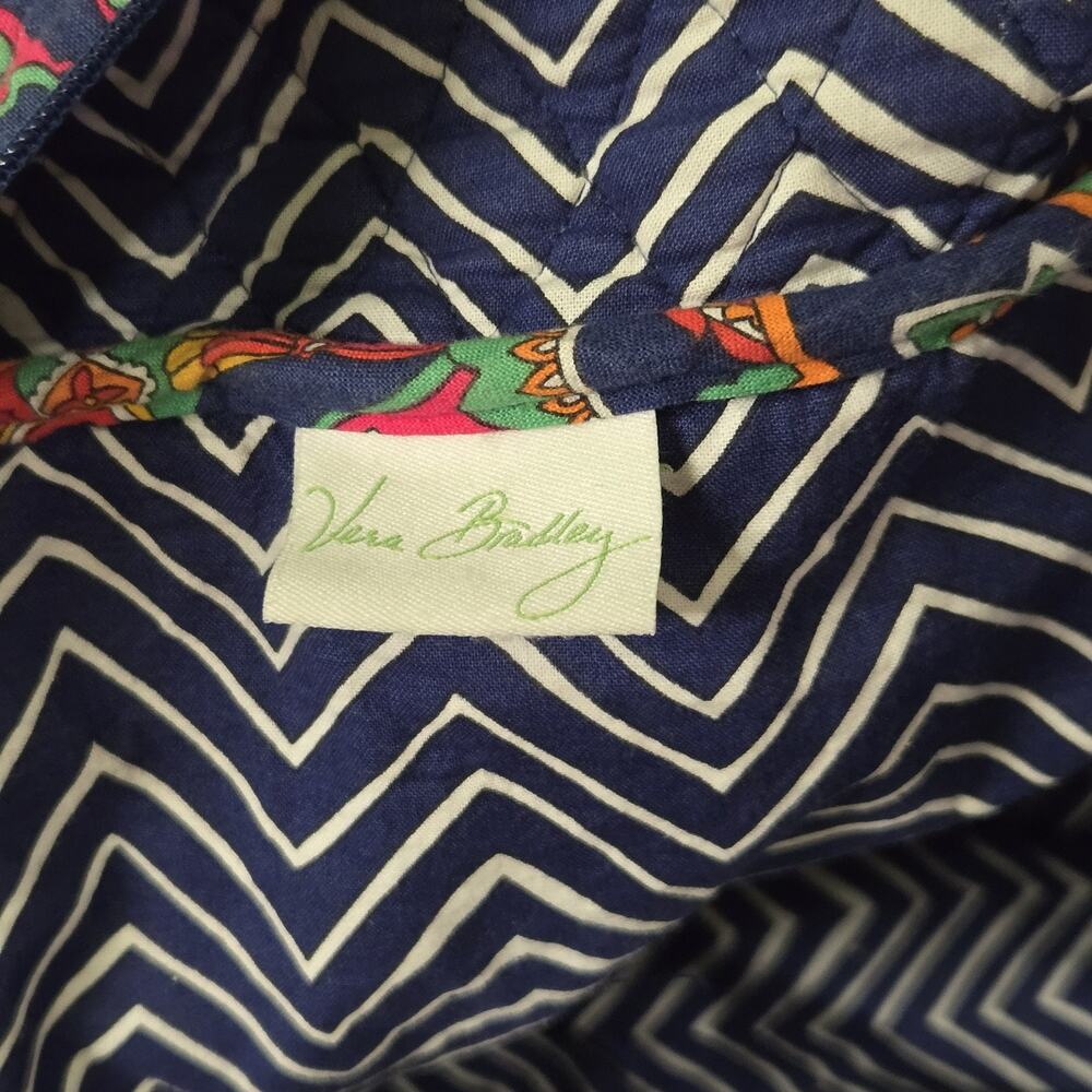Vera Bradley Grand Traveler Venetian Print Blue Orange Red Paisley - Picture 8 of 10